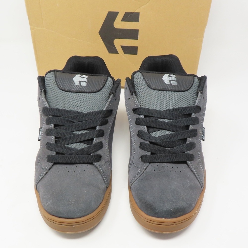 Etnies Fader Skate Shoes Gray Gum Mens 10 Suede Lace Up Sneakers with Box - Picture 2 of 14